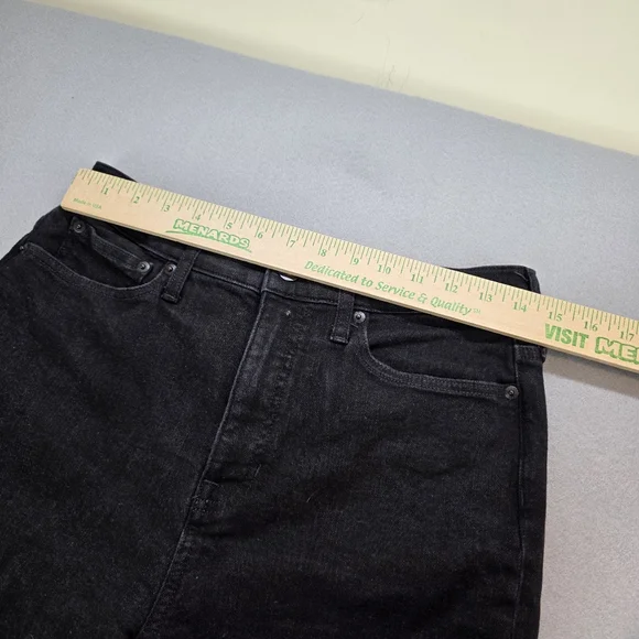 J. Crew Denim Trouser In 1996 Semi-stretch Black Wash Wide Leg Jeans sz 27 - Picture 9 of 12